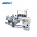 Direct drive feed-off-the-arm 4 needle 6 thread knitting material sewing machine